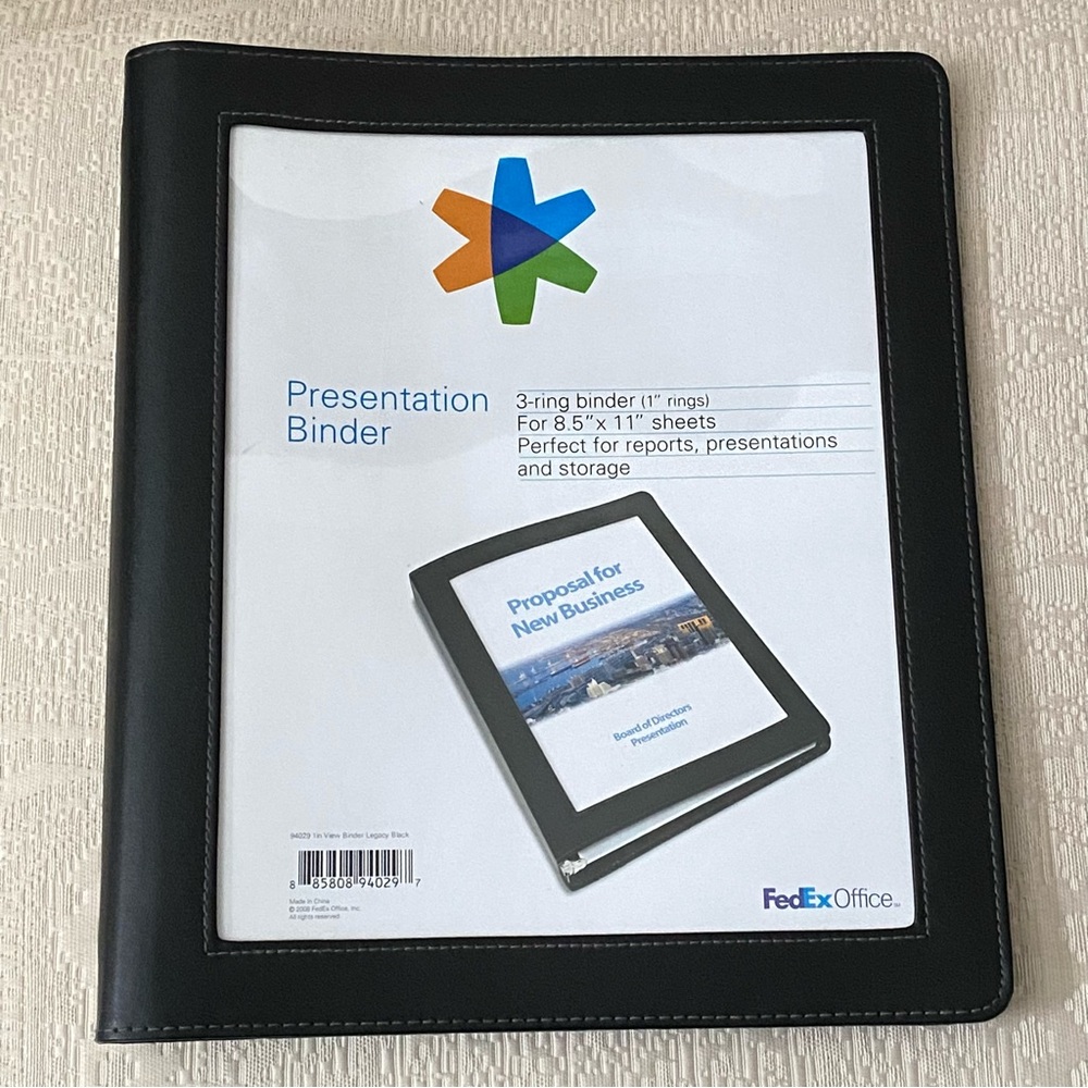 FedEx Office Presentation View Binder 1" Ring - 5 Binders Bundle
